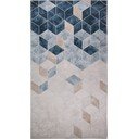 Covor albastru închis/crem lavabil 180x120 cm - Vitaus