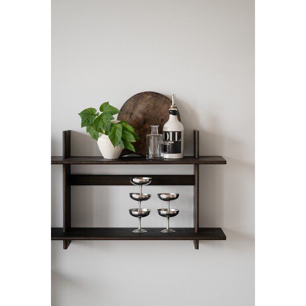 Raft în culoare naturală închisă etajat cu aspect de lemn de stejar 75 cm Westlock – Rowico-image-2
