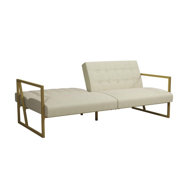 Canapea bej cu tapițerie din catifea 185 cm Lexington – Støraa-image-4