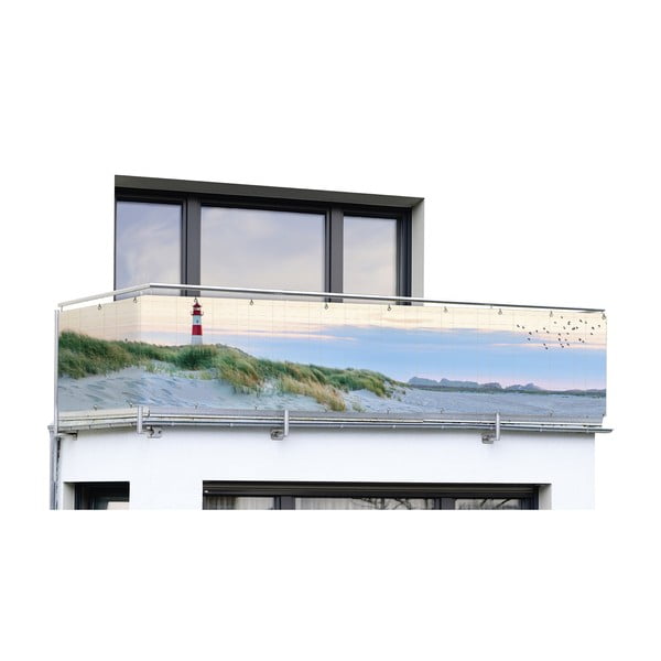 Paravan pentru balcon din plastic 500x85 cm North Sea Coast – Maximex