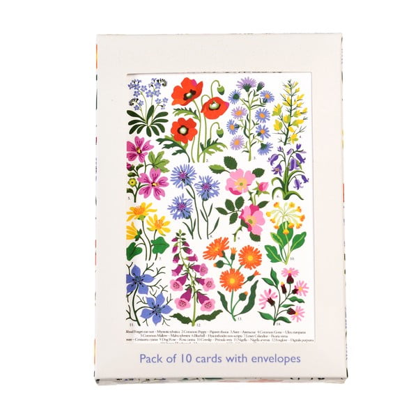 Cărți poștale în set de 10 Wild Flowers - Rex London
