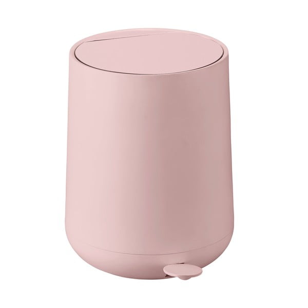 Coș de gunoi roz cu pedală din plastic 5 l Nova – Zone