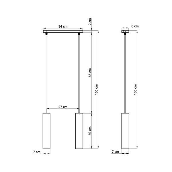 Lustră din beton Sollux Fadre, lungime 34 cm-image-3