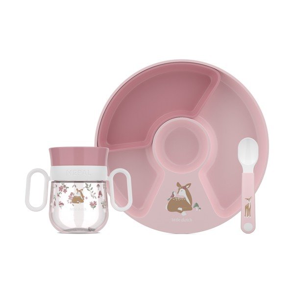 Set de veselă pentru copii 3 buc. din plastic Fairy Garden – Mepal