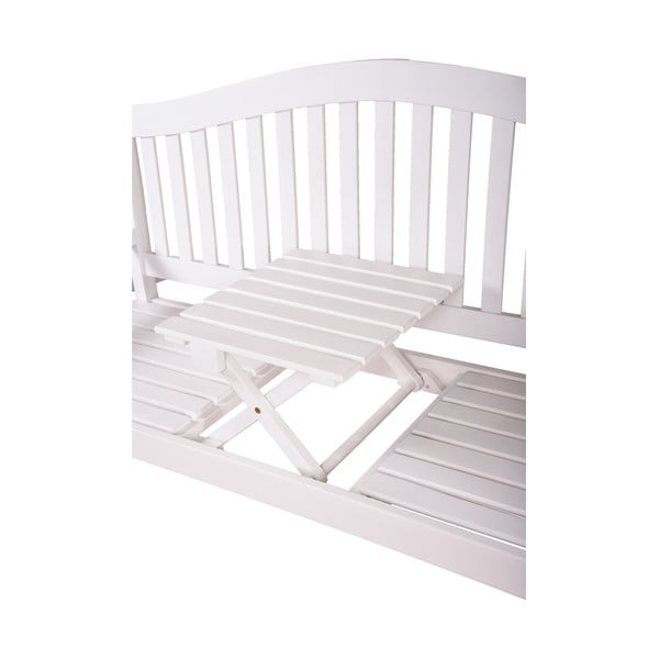 Bancă de grădină albă din lemn masiv Singapore – Garden Pleasure-image-3