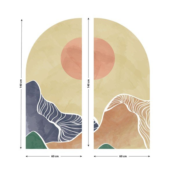 Autocolant de perete 120x140 cm Abstract Rising Sun Arch – Ambiance-image-3