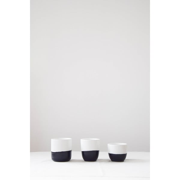 Cană din gresie ÅOOMI Luna, 400 ml, negru - alb-image-2