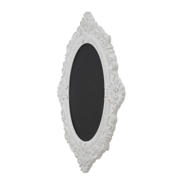 Tablă înrămată ovală Mauro Ferretti Bruxelles, înălțime 59 cm, alb-image-2