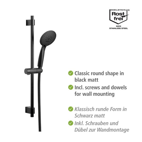 Set de duș negru din oțel inoxidabil 66 cm Young – Wenko-image-3