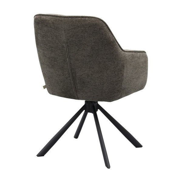 Scaun de living gri închis cu cotiere tapițat Avola – Unique Furniture-image-4