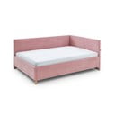 Pat pentru copii  roz pe colț tapițat fără somieră 140x200 cm Cool – Meise Möbel