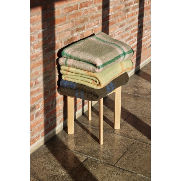 Pătură alb-verde 200x140 cm Inlet - Hübsch-image-2