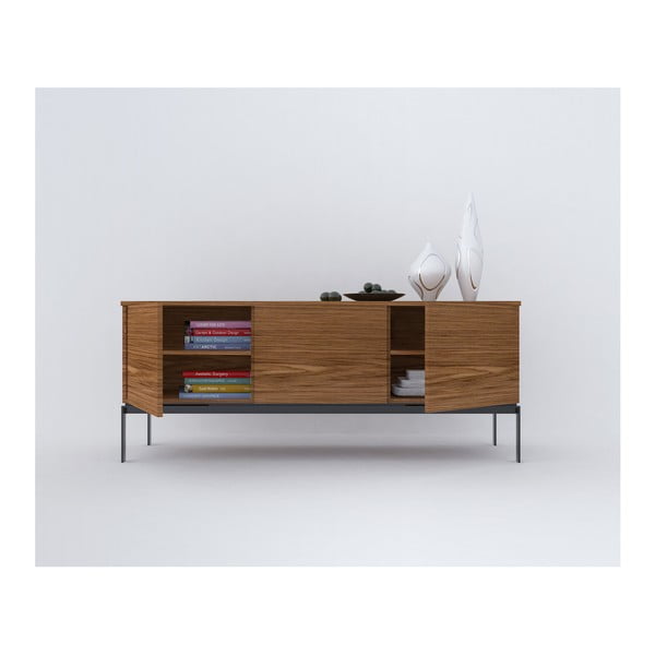 Comodă TemaHome Glaedys, cu aspect de lemn de nuc-image-1