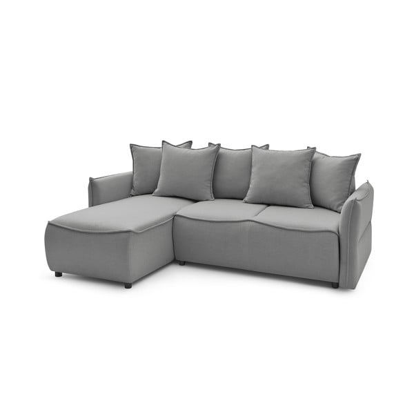 Colțar gri deschis extensibil (colț  pe partea stângă ) Leon – Bobochic Paris-image-3