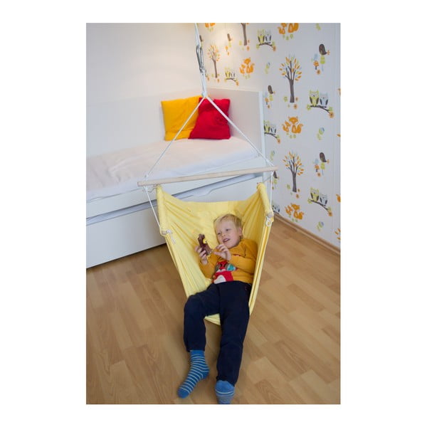 Leagăn suspendat de tavan / hamac Hojdavak Junior, galben-image-2