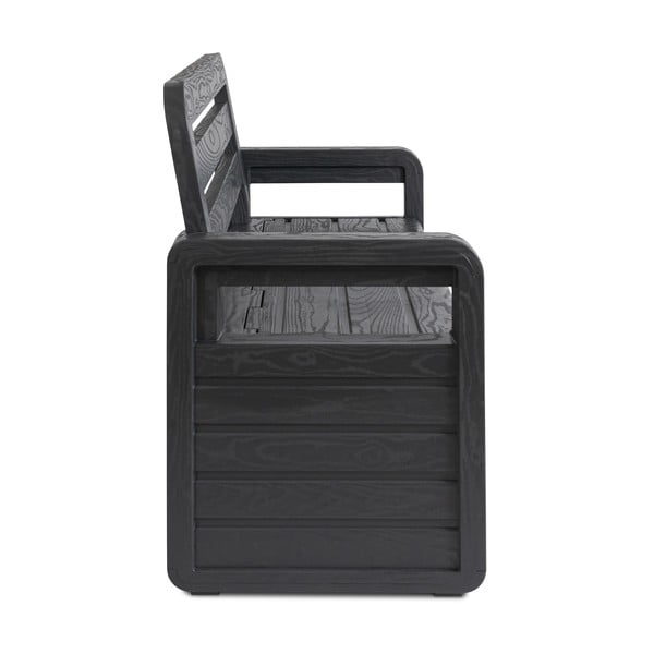 Bancă de grădină gri închis din plastic Forever Spring – Toomax-image-2