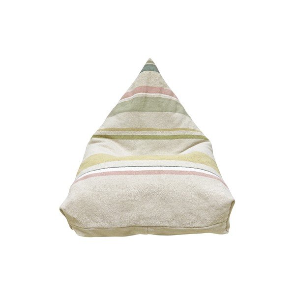 Fotoliu puf pentru copii crem Cleo Multi Stripe – Lorena Canals