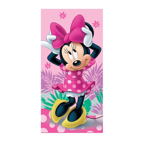 Prosop  pentru copii roz din bumbac 70x140 cm Minnie "Pink" – Jerry Fabrics