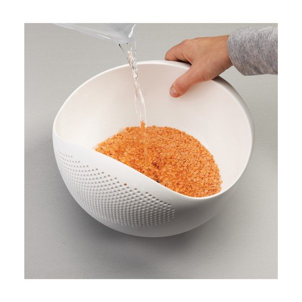 Bol cu strecurătoare Joseph Joseph Prep&Serve, lungime 29 cm, alb-image-1