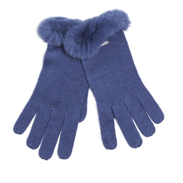 Mănuși albastre Silk and Cashmere Mouton