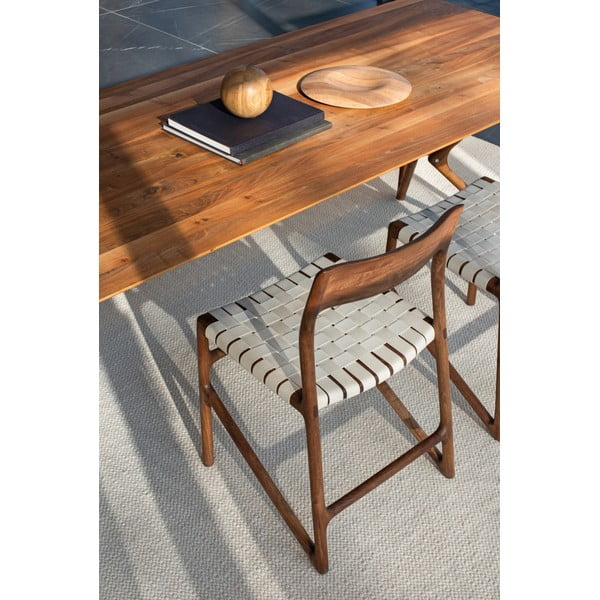 Scaun de dining alb/maro Fawn – Gazzda-image-3