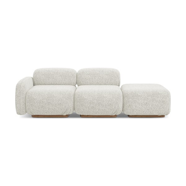 Șezlong modular crem (cu colț pe partea stângă) Ailani – Makamii