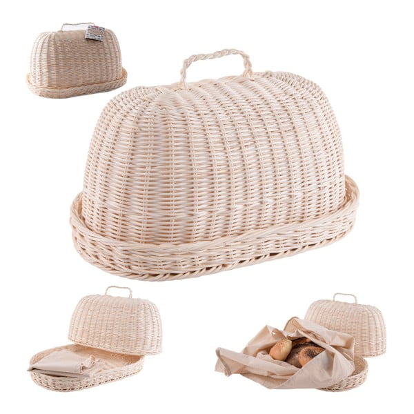 Set cutie pentru pâine și șervet din bumbac Orion Oval-image-1