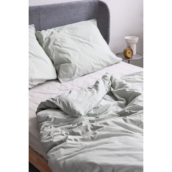 Lenjerie pentru pat dublu din bumbac stonewashed Bonami Selection, 200 x 200 cm, verde salvie-image-4