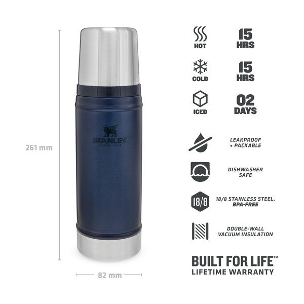 Termos cu cană albastru 470 ml – Stanley-image-3