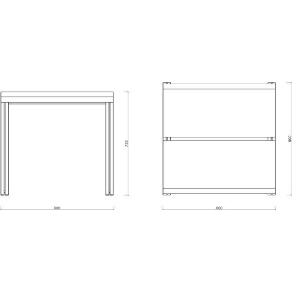 Masă  de grădină din metal 80x80 cm Oto – noo.ma-image-4
