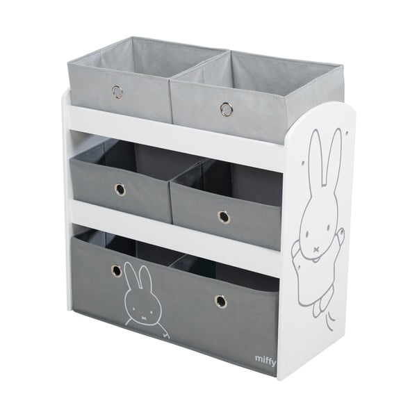 Organizator de jucării pentru copii alb/gri 63,5x29,5x60 cm Miffy – Roba-image-3