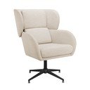 Fotoliu alb wing cu tapițerie din catifea Vanessa – Støraa