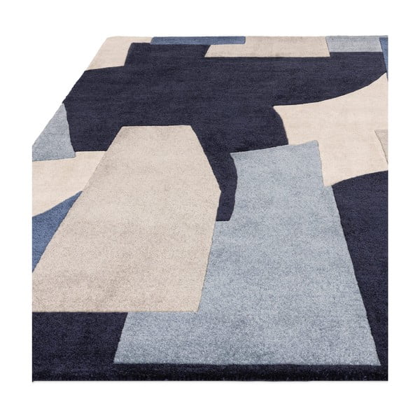 Covor albastru handmade din fibre reciclate 200x290 cm Romy – Asiatic Carpets-image-3