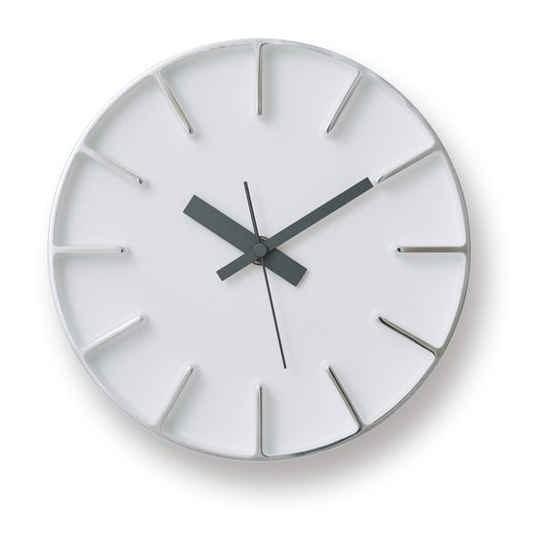 Ceas de perete Lemnos Clock Edge, ⌀ 18 cm, alb 