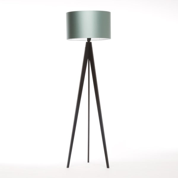 Lampadar 4room Artist, mesteacăn negru lăcuit, 150 cm, verde - albastru deschis 