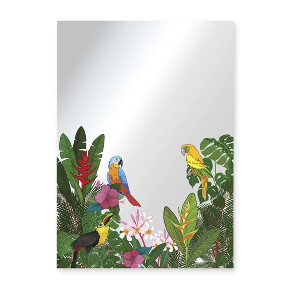 Oglindă de perete Surdic Espejo Decorado Tropical Birds, 50 x 70 cm