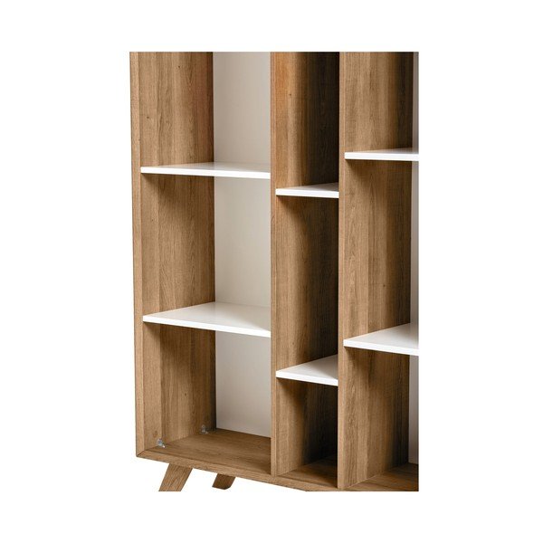 Bibliotecă cu detalii albe Marckeric Tivoli, 98 x 184 cm-image-2