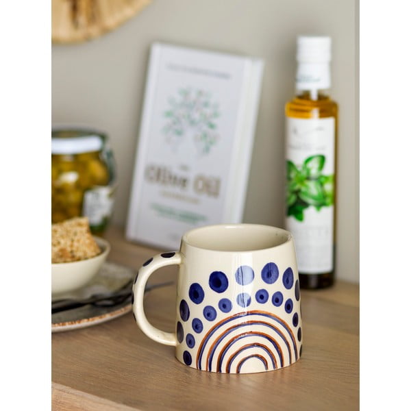 Cană albastru-bej din gresie 515 ml Shama – Bloomingville-image-1