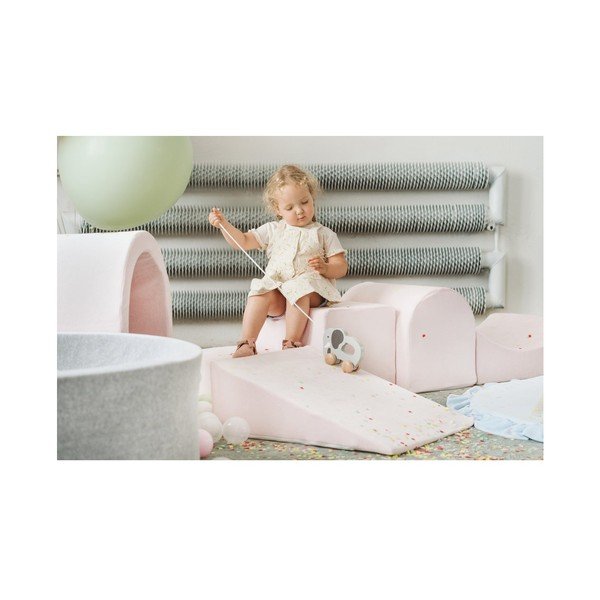 Teren de joacă din spumă gri 4 buc. din catifea înălțime 30 cm 225x90 cm Montessori – Meowbaby-image-3