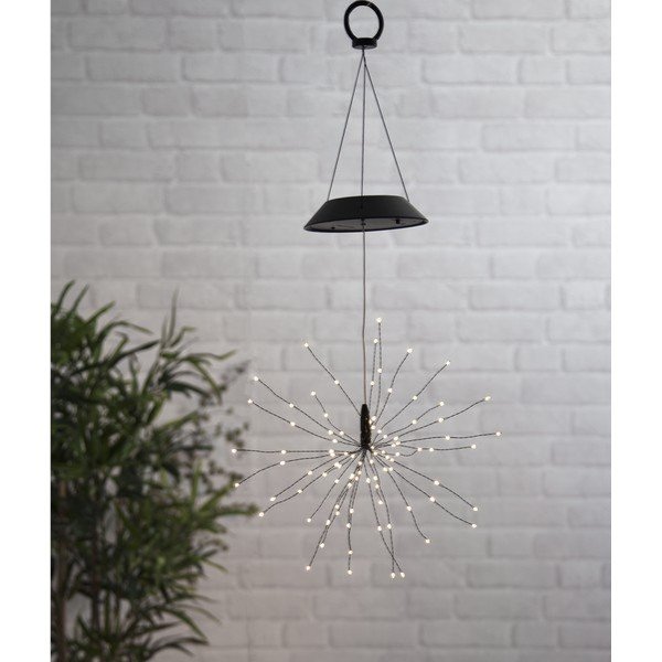Decorațiune solară LED suspendată cu diode albe Star Trading Firework, înălțime 50 cm-image-3