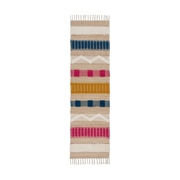 Covor tip traversă în culoare naturală 60x230 cm Medina – Flair Rugs