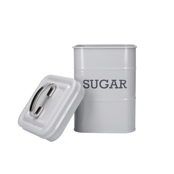 Cutie metalică pentru zahăr Kitchen Craft Nostalgia, gri, înălțime 17 cm-image-4