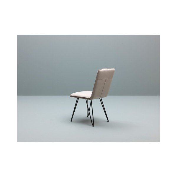 Set 4 scaune Design Twist Elice, gri cu picioare negre-image-4