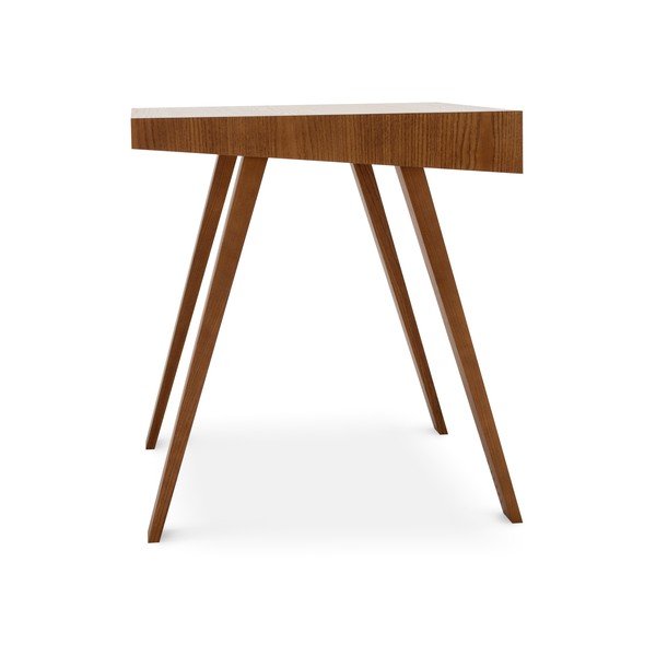 Birou cu picioare din lemn de frasin EMKO 4.9, 140 x 70 cm, maro-image-2