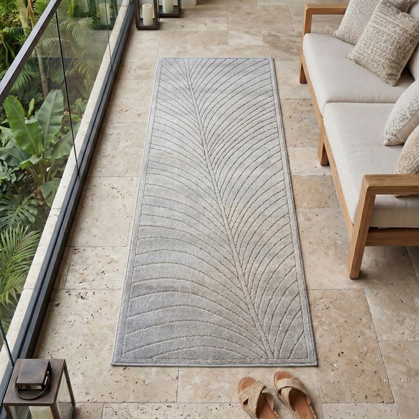 Covor tip traversă pentru interior și exterior argintiu 80x250 cm Nova 1204 – Ayyildiz Carpets-image-1
