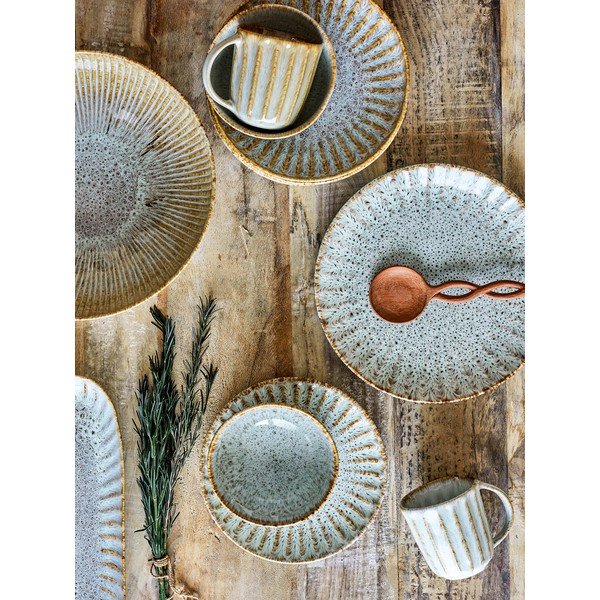 Cană bej pentru latte din gresie ceramică 350 ml Fleur – Bloomingville-image-2