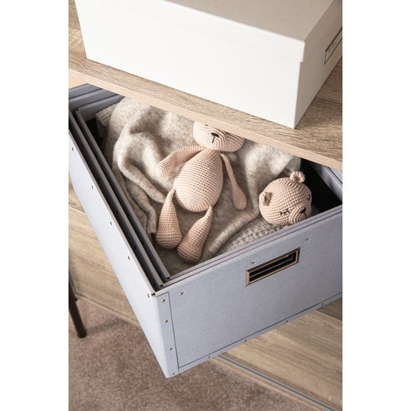 Cutii de depozitare gri-deschis 3 buc. din carton Ture – Bigso Box of Sweden-image-3