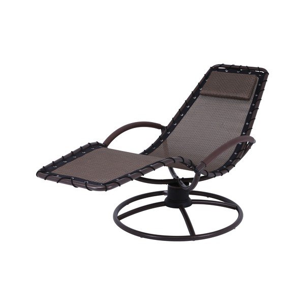 Șezlong de grădină gri din metal Rhodes – Garden Pleasure