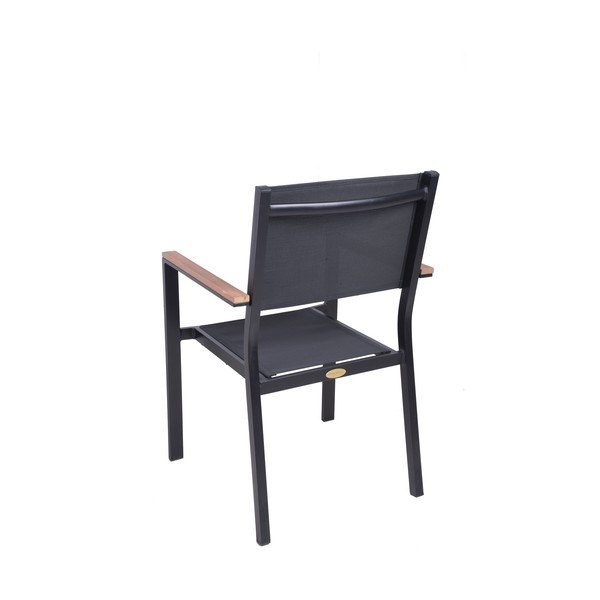 Scaun de grădină gri închis din metal Cancun – Garden Pleasure-image-2