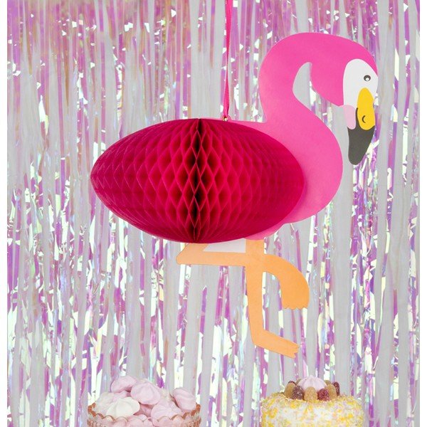 Decorațiune din hârtie Rex London Flamingo Honeycomb-image-1